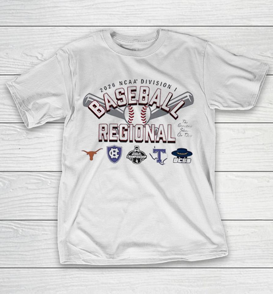 2026 Ncaa Division I Baseball Regional The Greatest Show On Dirt Texas Unc Tcu Ucsb Shirts 1 2026 Ncaa Division I Baseball Regional The Greatest Show On Dirt Texas Unc Tcu Ucsb Shirts