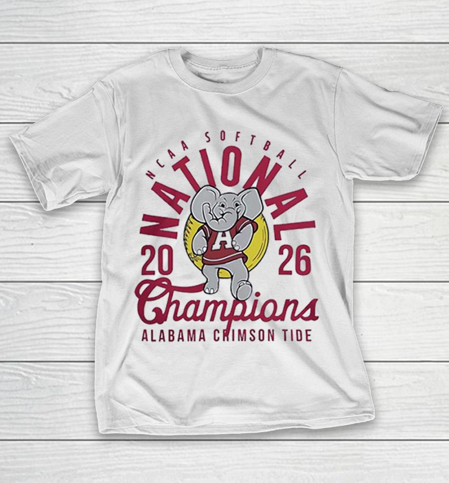 Alabama Crimson Tide Ncaa Softball National 20 26 Champions Mascot Logo Shirts 1 Alabama Crimson Tide Ncaa Softball National 20 26 Champions Mascot Logo Shirts