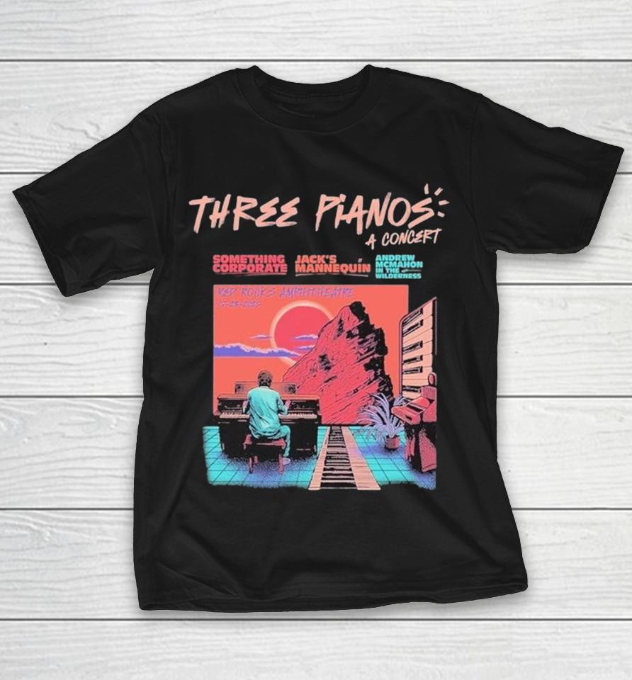 Andrew Mcmahon Three Pianos Red Rocks Event Shirts 1 Andrew Mcmahon Three Pianos Red Rocks Event Shirts