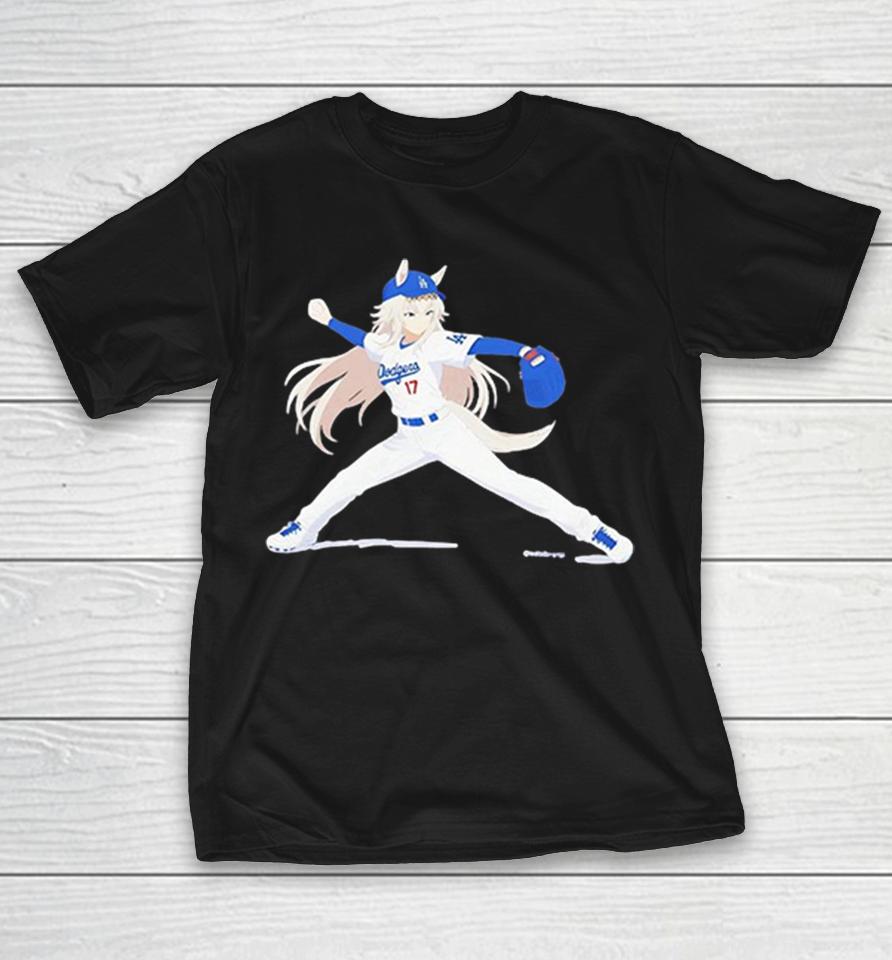 Anime style baseball pitcher number 17 action illustration Shirts