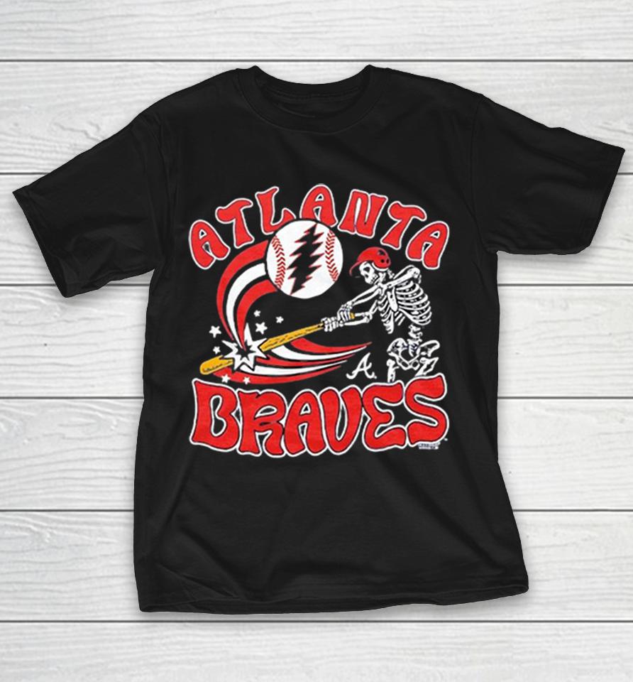 Atlanta Braves X Grateful Dead Skeleton Mlb Graphic Shirts 1 Atlanta Braves X Grateful Dead Skeleton Mlb Graphic Shirts
