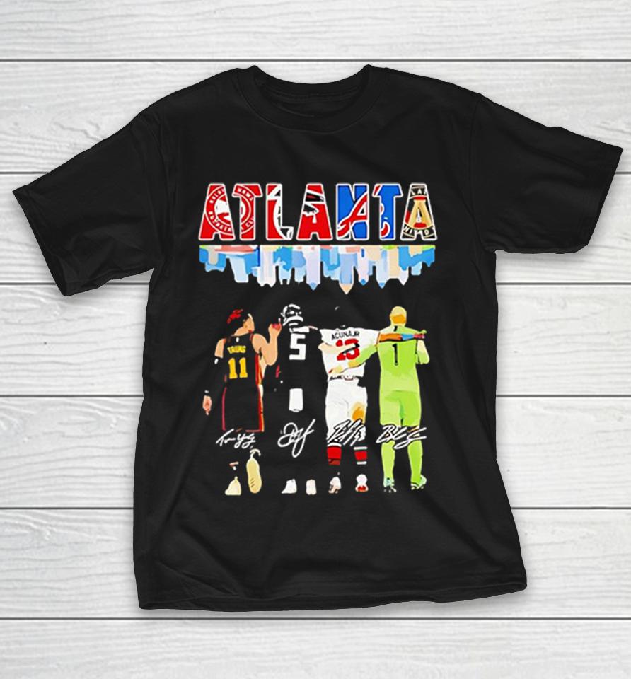Atlanta Sports Team Trae Young Desmond Ridder Ronald Acuna Jr Brad Guzan City Skyline Shirts 1 Atlanta Sports Team Trae Young Desmond Ridder Ronald Acuna Jr Brad Guzan City Skyline Shirts