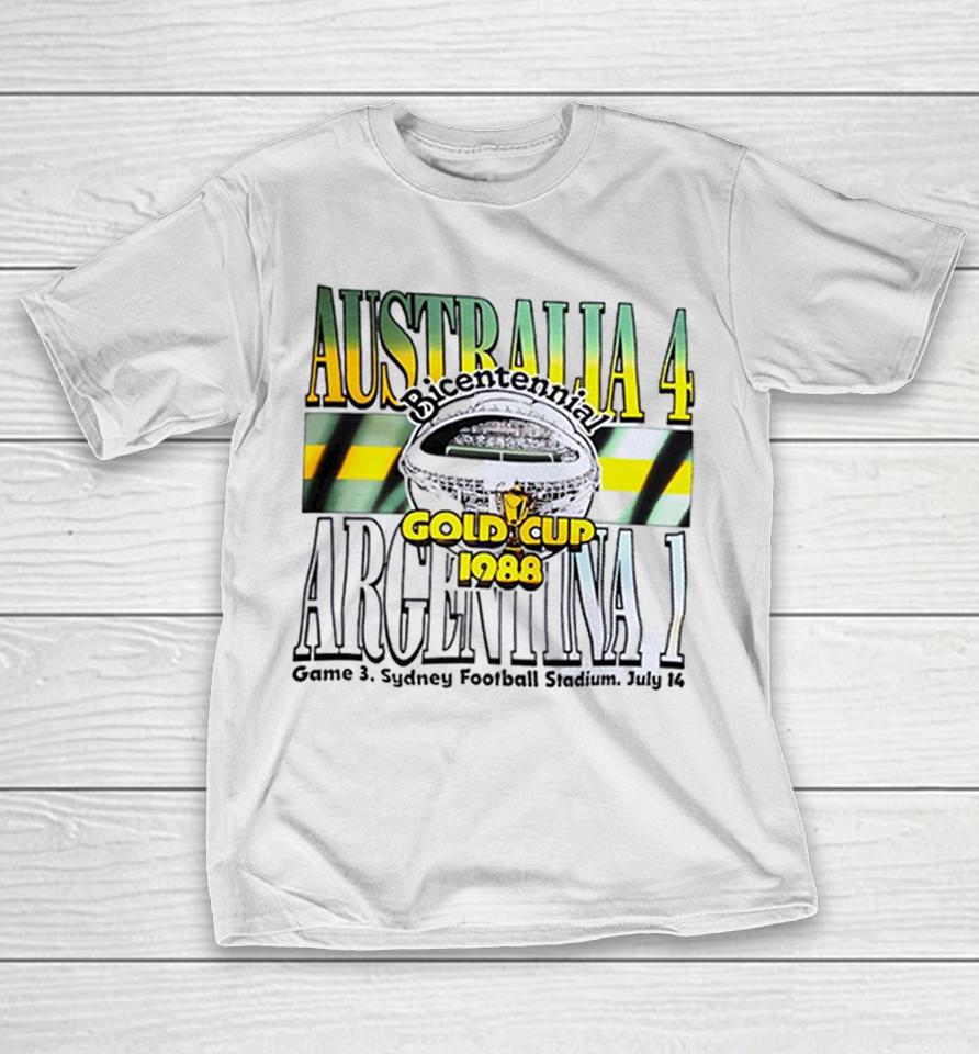 Australia 4 Argentina 1 Bicentennial Gold Cup 1988 Game 3 Sydney Football Stadium Shirts 1 Australia 4 Argentina 1 Bicentennial Gold Cup 1988 Game 3 Sydney Football Stadium Shirts