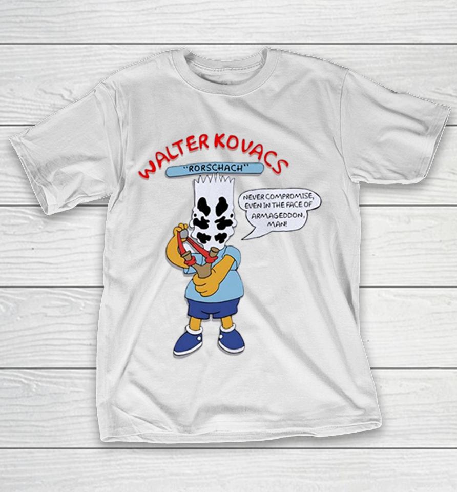 Bart Simpson X Rorschach Walter Kovacs Never Compromise Even In The Face Of Armageddon Man Shirts 1 Bart Simpson X Rorschach Walter Kovacs Never Compromise Even In The Face Of Armageddon Man Shirts