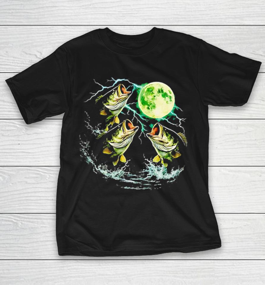 Bass Jumping Moonlit Night Full Moon Wildlife Nature Graphic Shirts 1 Bass Jumping Moonlit Night Full Moon Wildlife Nature Graphic Shirts