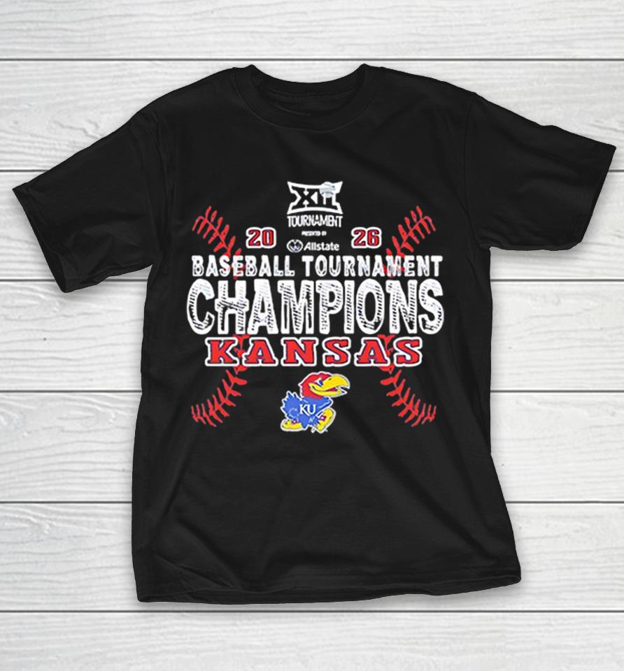 Big 12 Tournament Presented By Allstate 2026 Baseball Champions Kansas Ku Shirts 1 Big 12 Tournament Presented By Allstate 2026 Baseball Champions Kansas Ku Shirts