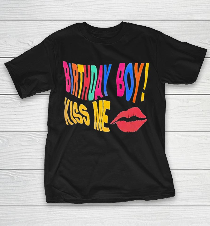 Birthday Boy Kiss Me Colorful Retro Typography Aesthetic Birthday Celebration Shirts 1 Birthday Boy Kiss Me Colorful Retro Typography Aesthetic Birthday Celebration Shirts