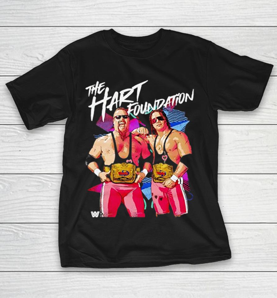 Bret Hart Jim Neidhart The Hart Foundation Wwe World Shirts 1 Bret Hart Jim Neidhart The Hart Foundation Wwe World Shirts