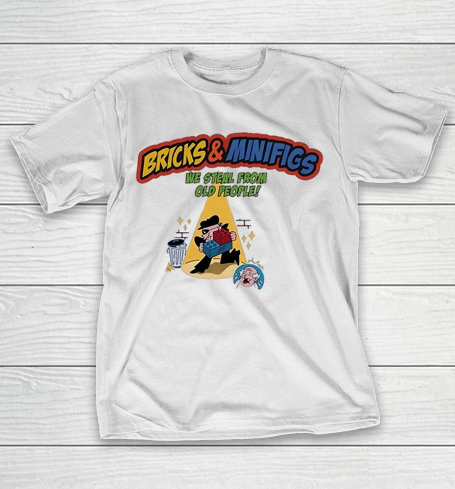 Bricks And Minifigs We Steal From Old People Parody Logo Humor Cartoon Comedy Shirts 1 Bricks And Minifigs We Steal From Old People Parody Logo Humor Cartoon Comedy Shirts
