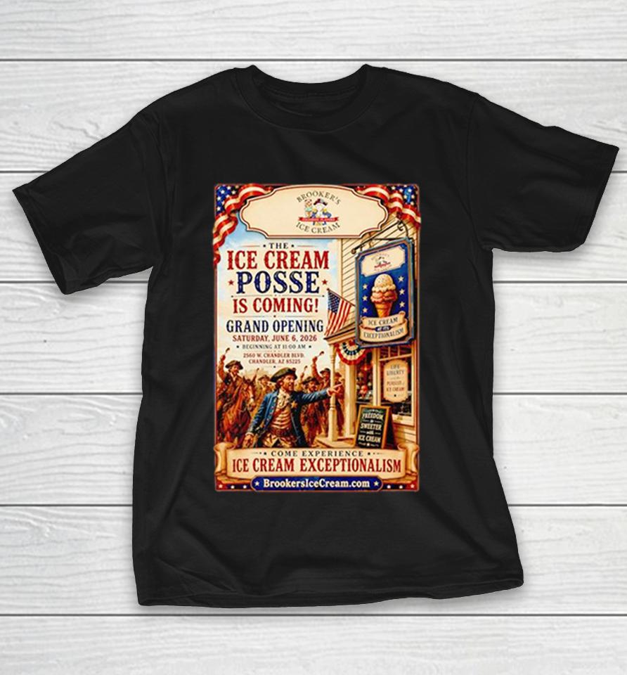 Brooker S Founding Flavors Ice Cream The Ice Cream Posse Is Coming Grand Opening Shirts 1 Brooker S Founding Flavors Ice Cream The Ice Cream Posse Is Coming Grand Opening Shirts