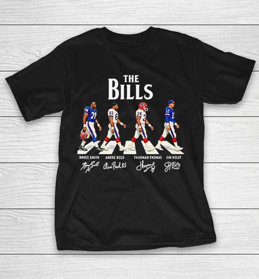 Bruce Smith Andre Reed Thurman Thomas Jim Kelly Buffalo Bills Walking Across Shirts 1 Bruce Smith Andre Reed Thurman Thomas Jim Kelly Buffalo Bills Walking Across Shirts