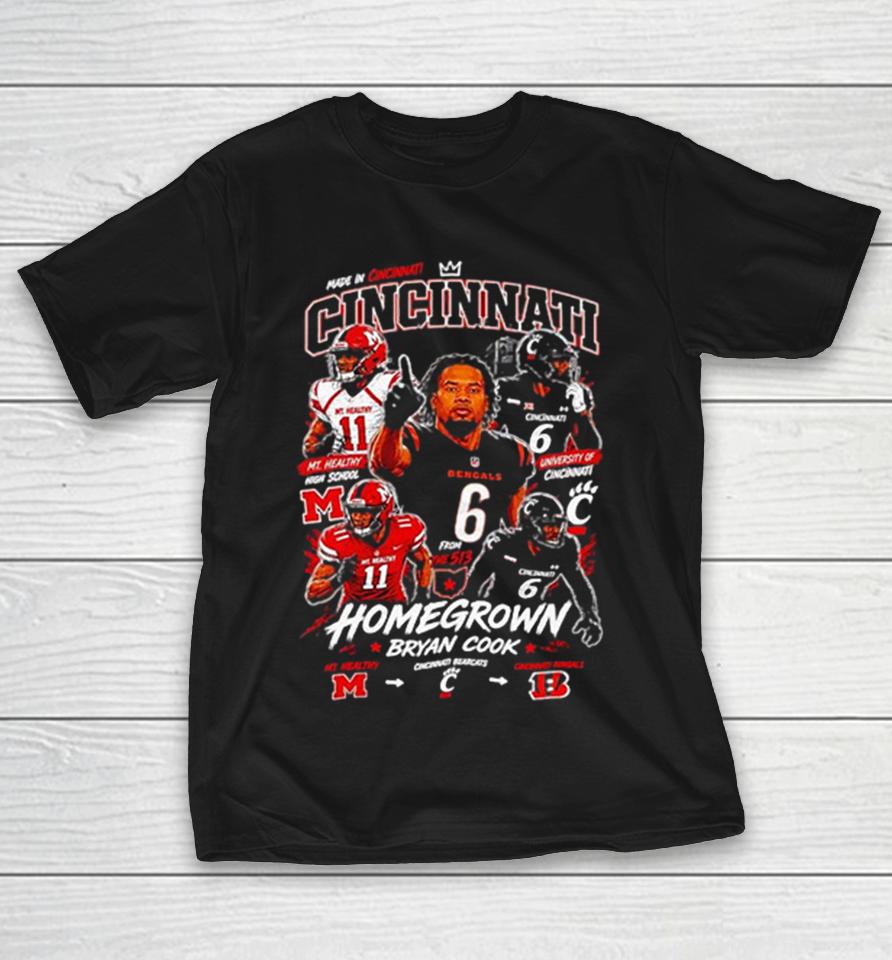 Bryan Cook Cincinnati Bengals Mt Healthy High School University Of Cincinnati Shirts 1 Bryan Cook Cincinnati Bengals Mt Healthy High School University Of Cincinnati Shirts