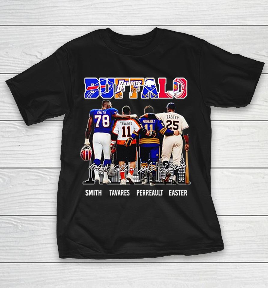 Buffalo Sports Team X City Skyline Legends Smith Tavares Perreault Easter Signatures Shirts 1 Buffalo Sports Team X City Skyline Legends Smith Tavares Perreault Easter Signatures Shirts