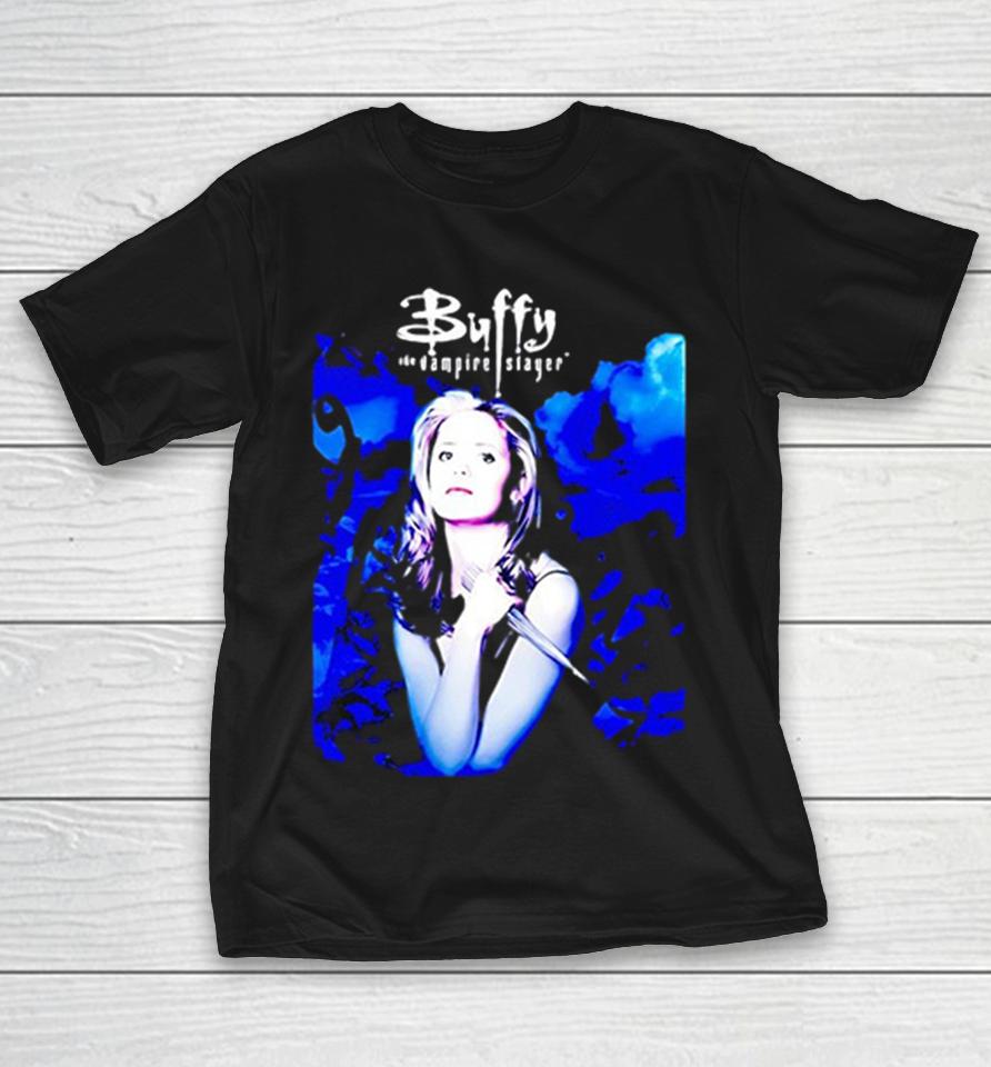 Buffy The Vampire Slayer Tv Show Portrait Blue Vintage Shirts 1 Buffy The Vampire Slayer Tv Show Portrait Blue Vintage Shirts