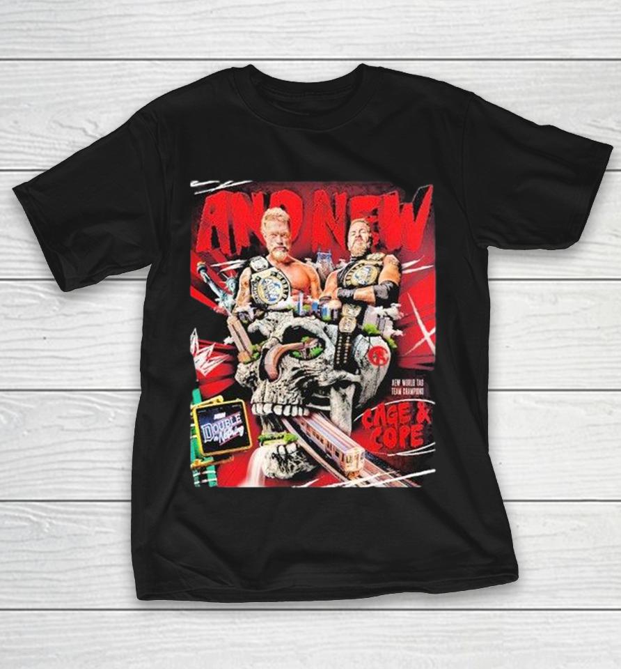 Cage And Cope New Aew World Tag Team Champions 2026 Aew Double Or Nothing Shirts 1 Cage And Cope New Aew World Tag Team Champions 2026 Aew Double Or Nothing Shirts