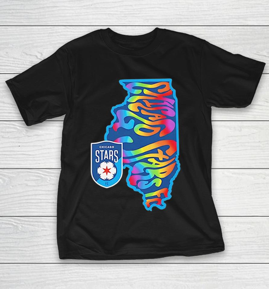 Chicago Stars Fc Illinois Map Rainbow Shirts 1 Chicago Stars Fc Illinois Map Rainbow Shirts