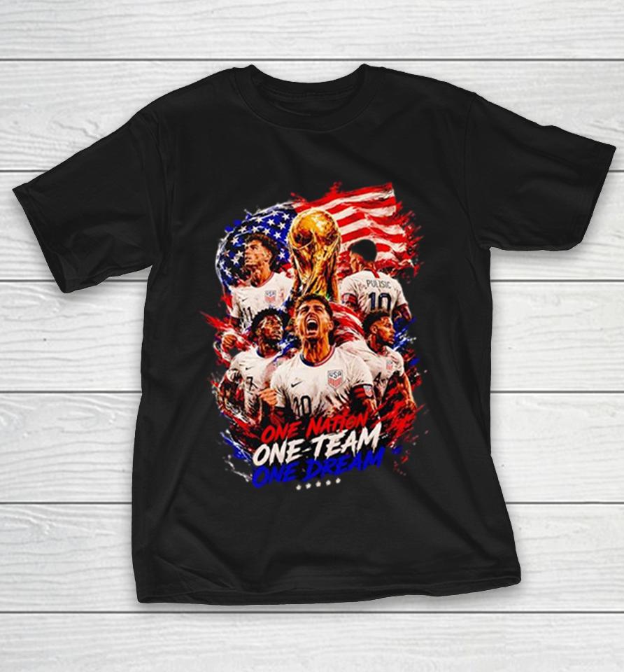 Christian Pulisic Usa Soccer One Nation One Team One Dream World Cup Fifa Shirts 1 Christian Pulisic Usa Soccer One Nation One Team One Dream World Cup Fifa Shirts