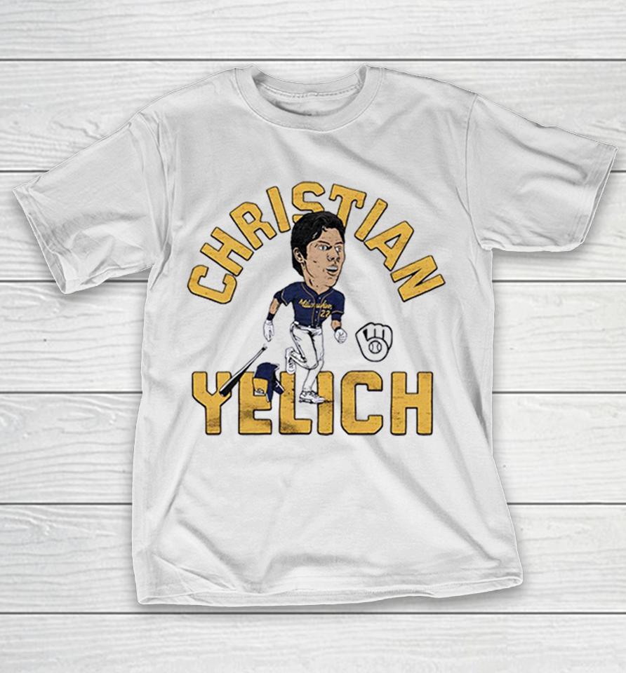 Christian Yelich Milwaukee Brewers Caricature Shirts 1 Christian Yelich Milwaukee Brewers Caricature Shirts