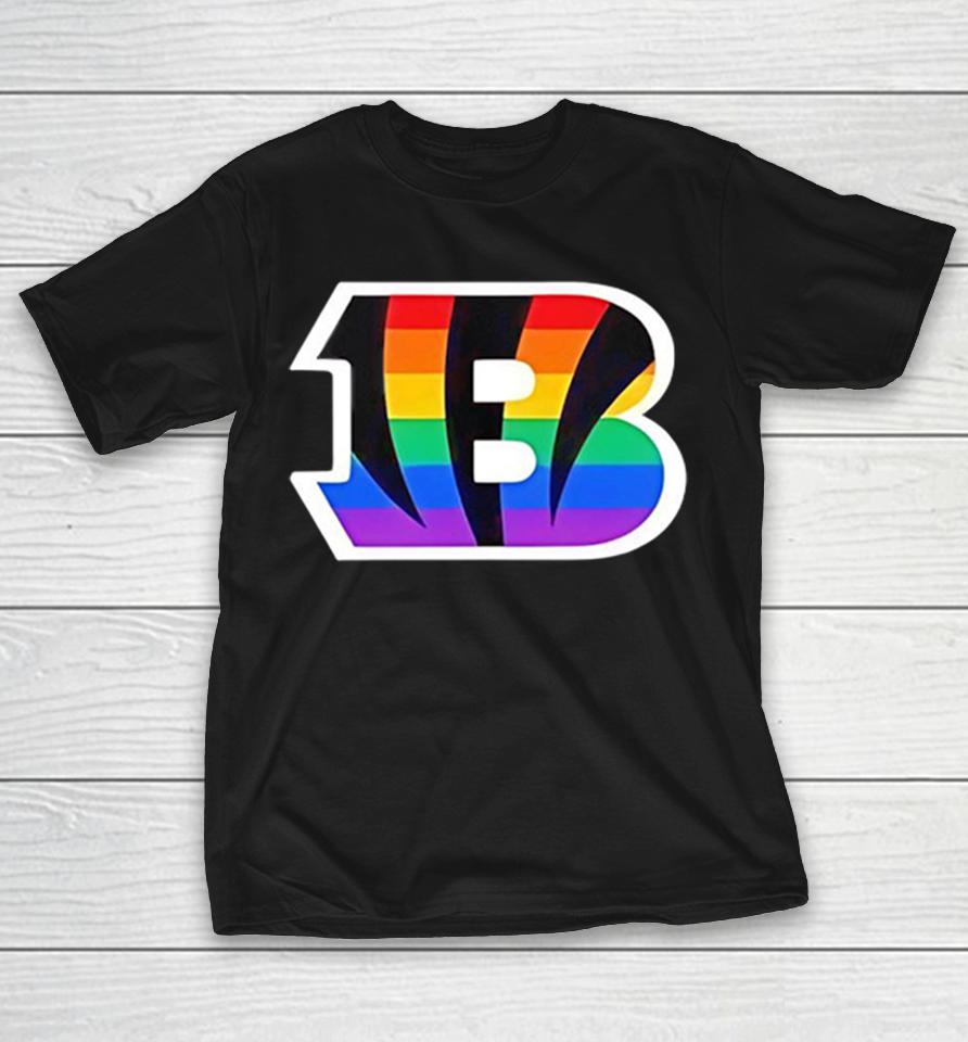 Cincinnati Bengals Logo Rainbow Pride Support Nfl Football League Logo Fan Shirts 1 Cincinnati Bengals Logo Rainbow Pride Support Nfl Football League Logo Fan Shirts