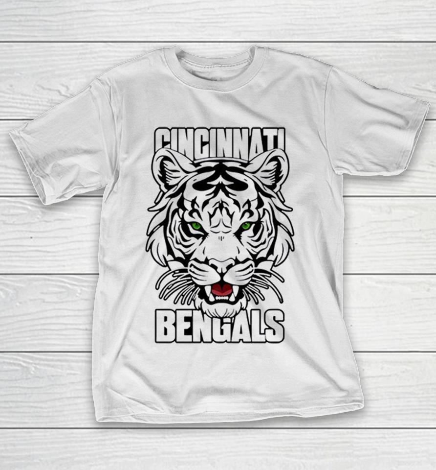 Cincinnati Bengals White Bengals Head Mascot Shirts 1 Cincinnati Bengals White Bengals Head Mascot Shirts