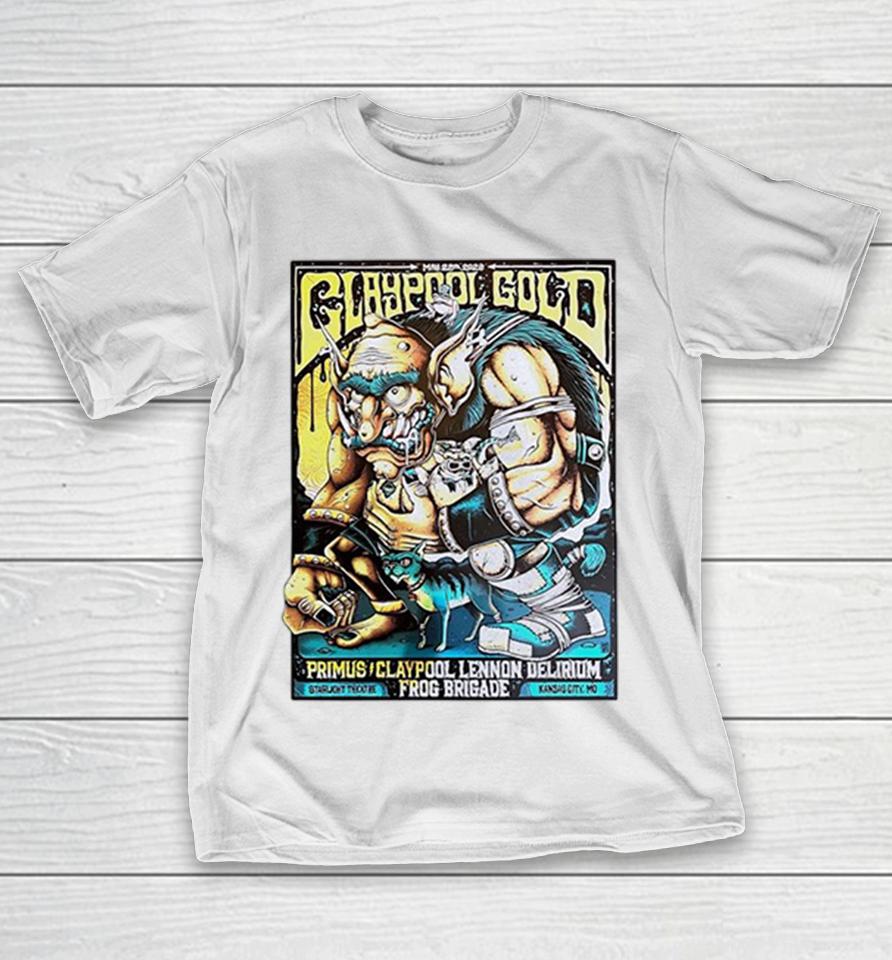 Claypool Gold Primus Claypool Lennon Delirium And Frog Brigade Kansas City On May 28 2026 Shirts 1 Claypool Gold Primus Claypool Lennon Delirium And Frog Brigade Kansas City On May 28 2026 Shirts