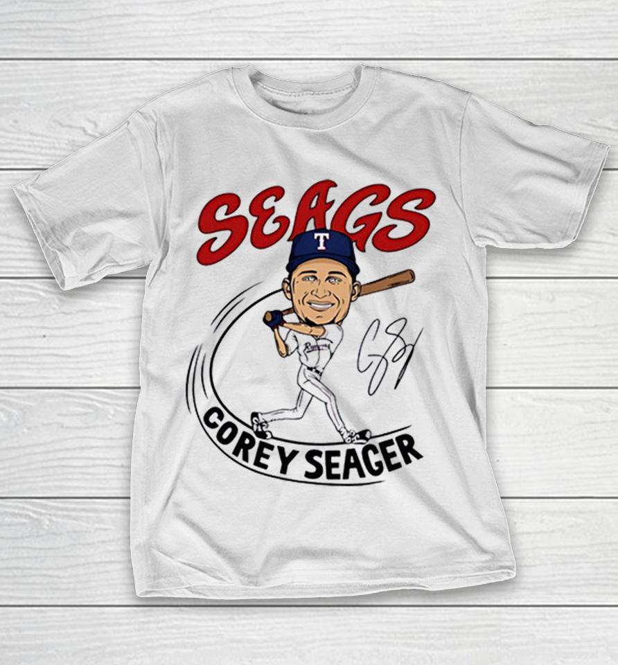 Corey Seager Texas Rangers Seags Batter Signature Cartoon Shirts 1 Corey Seager Texas Rangers Seags Batter Signature Cartoon Shirts