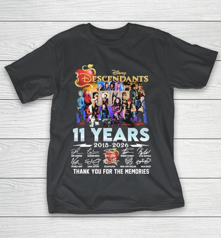 Disney Descendants 11 Year 2015 2026 Thank You For The Memories Signatures Shirts 1 Disney Descendants 11 Year 2015 2026 Thank You For The Memories Signatures Shirts