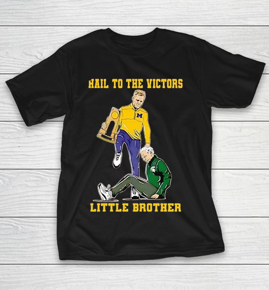 Dusty May Michigan Wolverines Hits Tom Izzo Michigan State Spartans Hail To The Victors Shirts 1 Dusty May Michigan Wolverines Hits Tom Izzo Michigan State Spartans Hail To The Victors Shirts