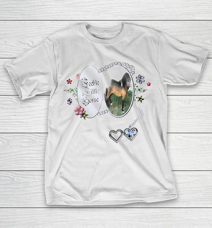 Feeble Little Horse Locket With Floral Details And Heart Photo Charm Graphic Shirts 1 Feeble Little Horse Locket With Floral Details And Heart Photo Charm Graphic Shirts