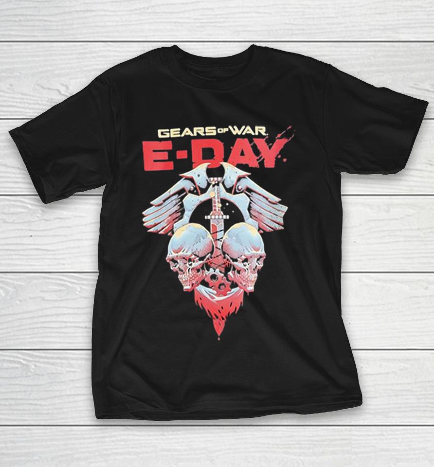 Gears Of War E-Day Skull Sword Cog Wings Logo Shirts 1 Gears Of War E-Day Skull Sword Cog Wings Logo Shirts