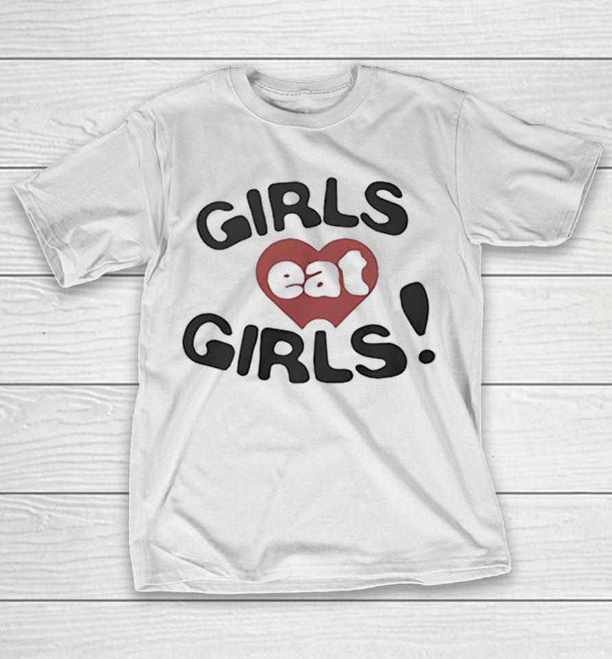 Girls Eat Girls Text Red Heart Aesthetic Print Design Minimalist Shirts 1 Girls Eat Girls Text Red Heart Aesthetic Print Design Minimalist Shirts