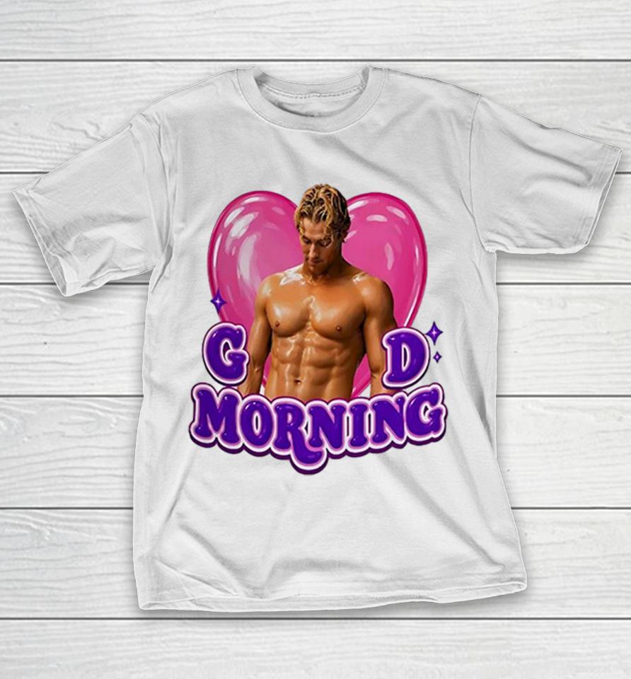 Glen Powell Good Morning Y2K Aesthetic Pink Heart Retro Romantic Humor Shirts 1 Glen Powell Good Morning Y2K Aesthetic Pink Heart Retro Romantic Humor Shirts