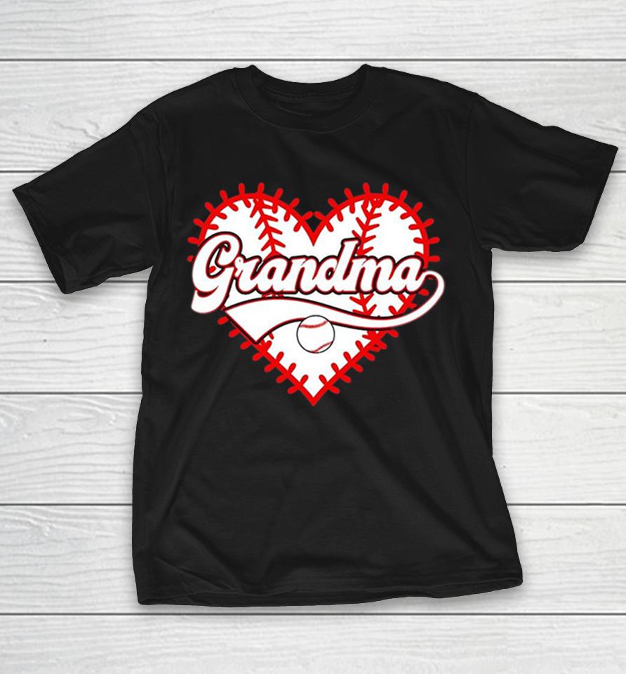 Grandma Baseball Heart Red Stitching Sports Enthusiast Fan Shirts 1 Grandma Baseball Heart Red Stitching Sports Enthusiast Fan Shirts