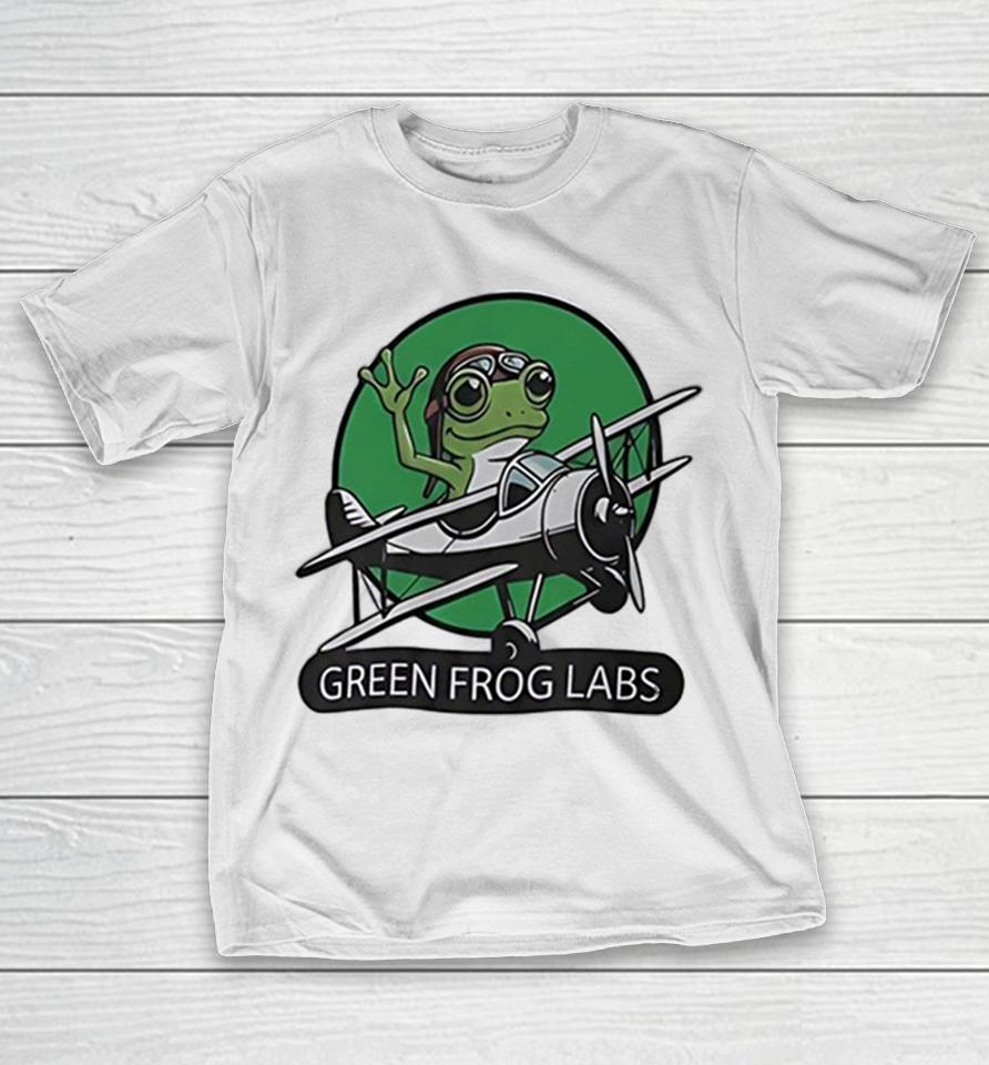 Green Frog Labs Airplane Flying Frog Mascot Shirts 1 Green Frog Labs Airplane Flying Frog Mascot Shirts