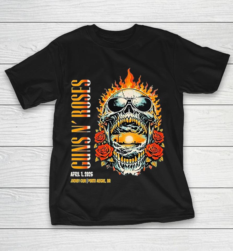 Guns N’ Roses Rock Legend Flaming Skull April 1 2026 Jockey Club Porto Alegre Br Shirts 1 Guns N’ Roses Rock Legend Flaming Skull April 1 2026 Jockey Club Porto Alegre Br Shirts