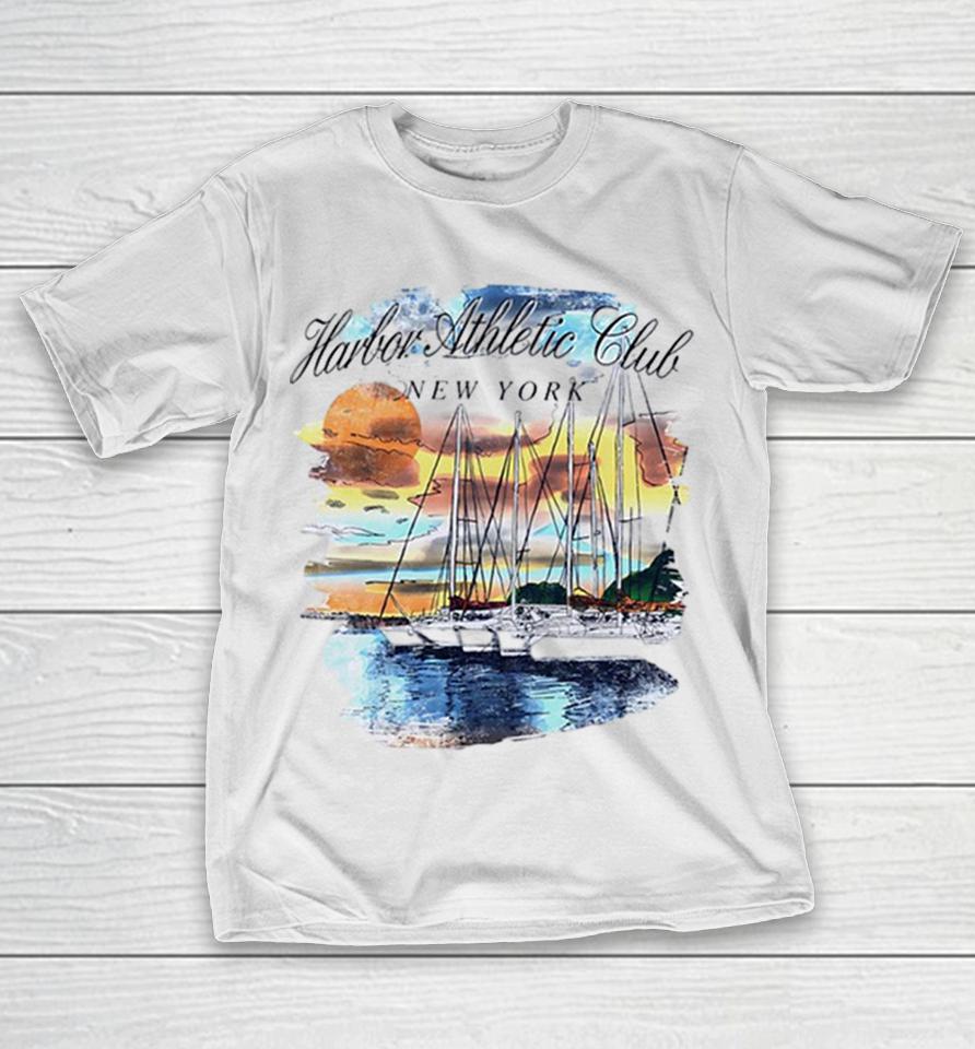 Harbor Athletic Club New York Sailboats At Sunset Nautical Coastal Travel Shirts 1 Harbor Athletic Club New York Sailboats At Sunset Nautical Coastal Travel Shirts