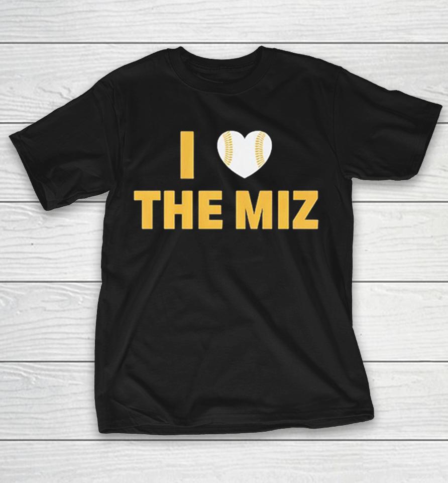 I Love The Miz Wrestler Mike Mizanin Softball Heart Logo Shirts 1 I Love The Miz Wrestler Mike Mizanin Softball Heart Logo Shirts