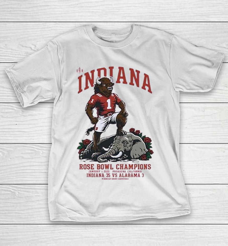 Indiana Hoosiers Rose Bowl Champions 2026 Alabama Crimson Tide 35 Vs 3 Shirts 1 Indiana Hoosiers Rose Bowl Champions 2026 Alabama Crimson Tide 35 Vs 3 Shirts