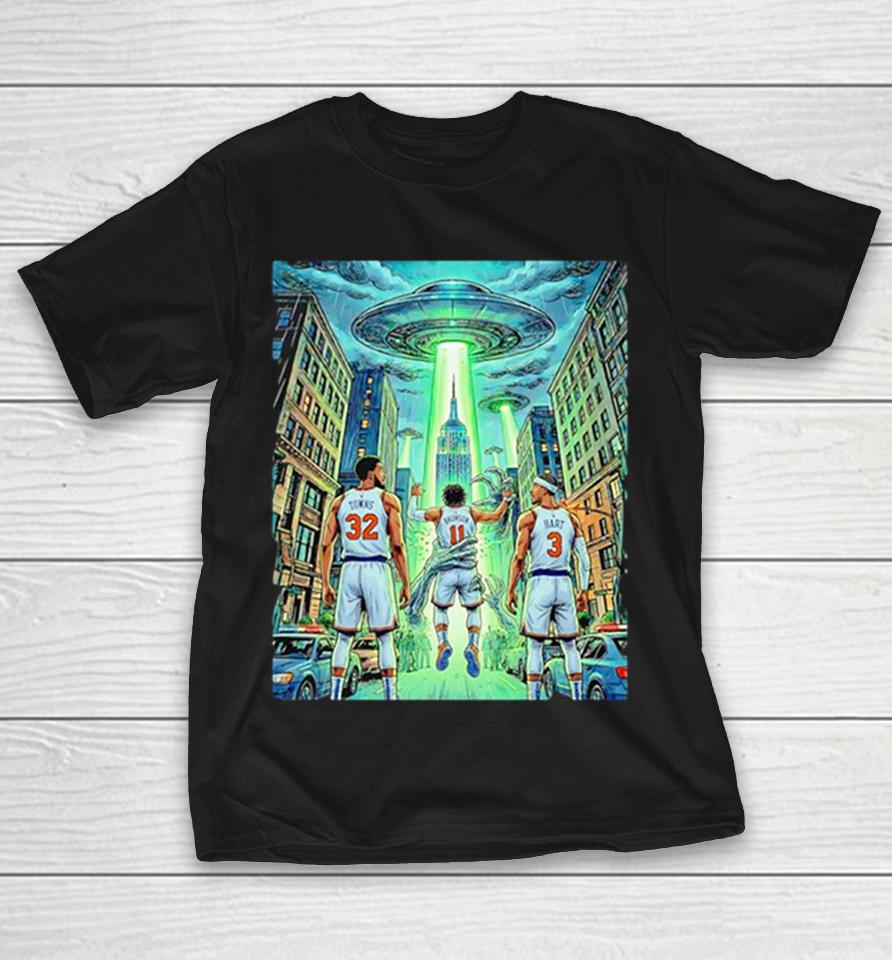 Jalen Brunson Karl Anthony Towns Josh Hart New York Knicks Ufo Alien Abduction Shirts 1 Jalen Brunson Karl Anthony Towns Josh Hart New York Knicks Ufo Alien Abduction Shirts