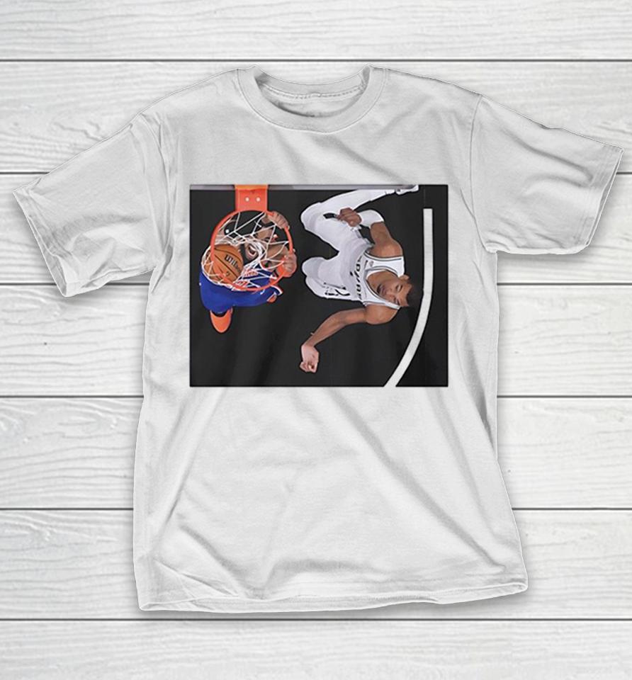 Jalen Brunson New York Knicks And Victor Wembanyama San Antonio Spurs Nba Shirts 1 Jalen Brunson New York Knicks And Victor Wembanyama San Antonio Spurs Nba Shirts