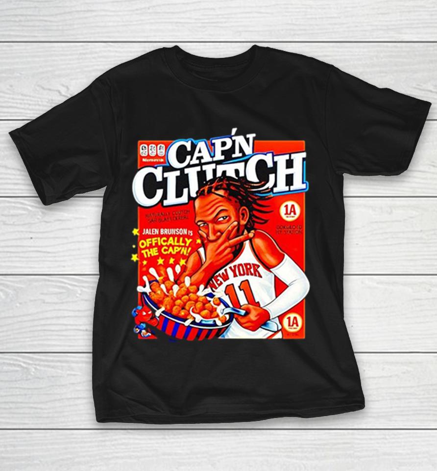 Jalen Brunson New York Knicks Cap’n Clutch Cartoon Shirts 1 Jalen Brunson New York Knicks Cap’n Clutch Cartoon Shirts