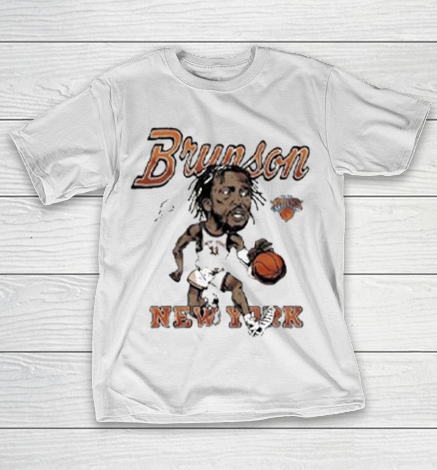 Jalen Brunson New York Knicks Dribbler Dribbling Caricature Shirts 1 Jalen Brunson New York Knicks Dribbler Dribbling Caricature Shirts