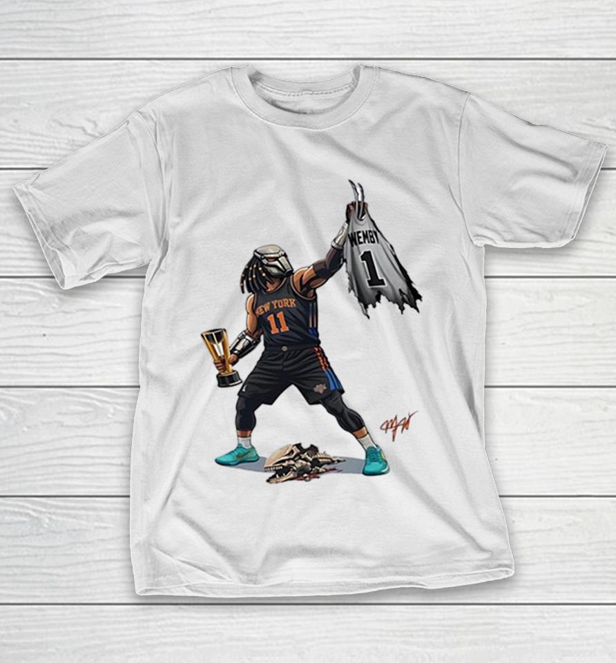Jalen Brunson New York Knicks Nba Predator Victor Wembanyama Parody Concept Shirts 1 Jalen Brunson New York Knicks Nba Predator Victor Wembanyama Parody Concept Shirts