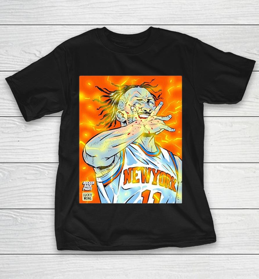 Jalen Brunson New York Knicks Number 11 Lightning Comic Book Art Shirts 1 Jalen Brunson New York Knicks Number 11 Lightning Comic Book Art Shirts