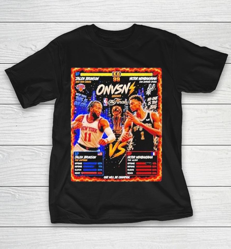 Jalen Brunson New York Knicks Vs Victor Wembanyama San Antonio Spurs Nba Finals 2026 Shirts 1 Jalen Brunson New York Knicks Vs Victor Wembanyama San Antonio Spurs Nba Finals 2026 Shirts