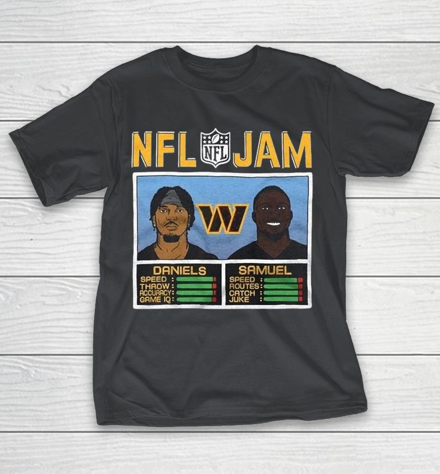 Jayden Daniels And Deebo Samuel Sr. Nfl Jam Washington Commanders Shirts 1 Jayden Daniels And Deebo Samuel Sr. Nfl Jam Washington Commanders Shirts