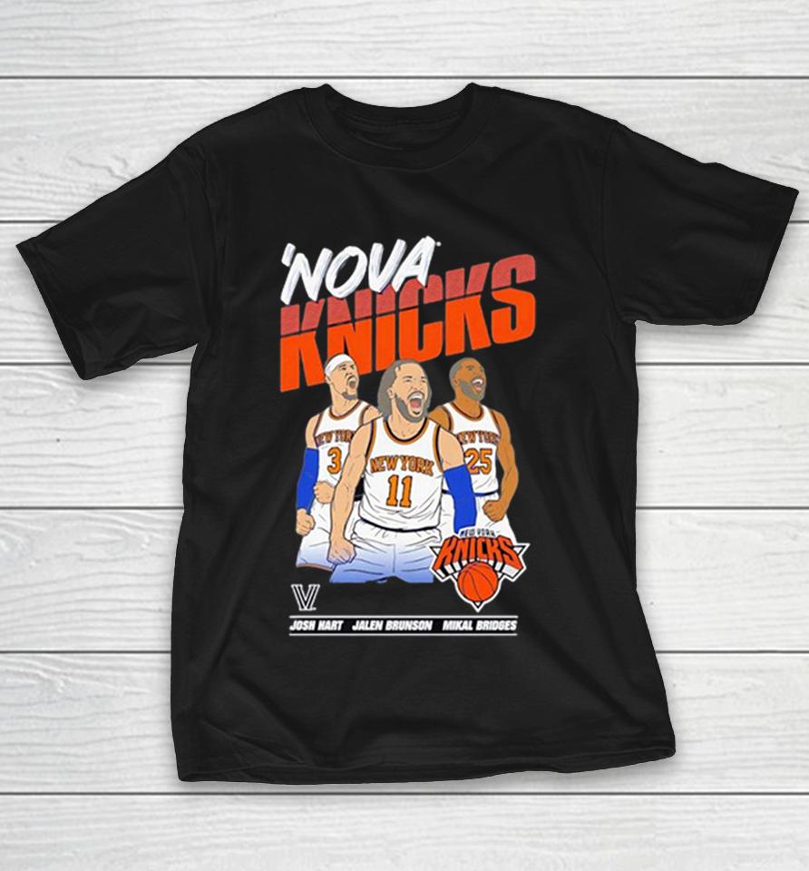 Josh Hart Jalen Brunson Mikal Bridges New York Knicks Nova Knights Nba Shirts 1 Josh Hart Jalen Brunson Mikal Bridges New York Knicks Nova Knights Nba Shirts