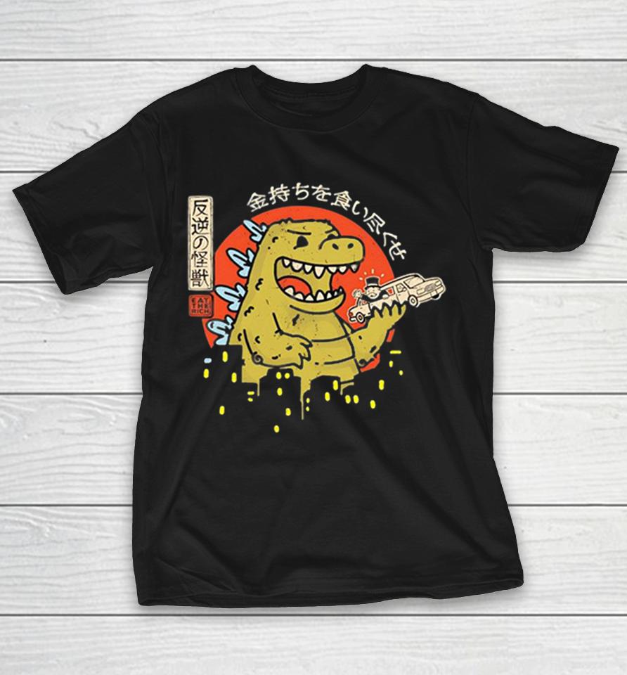 Kaiju Vs Rich Uncle Pennybags Eat The Rich Shirts 1 Kaiju Vs Rich Uncle Pennybags Eat The Rich Shirts