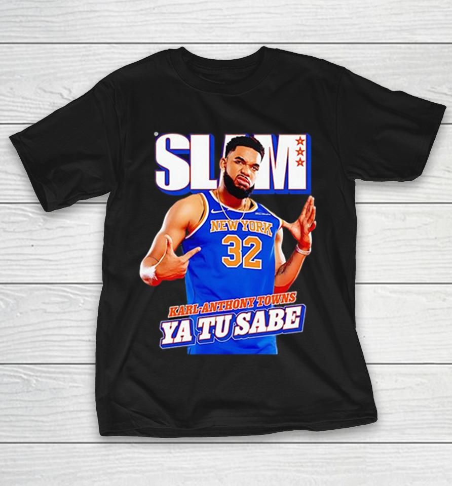 Karl-Anthony Towns New York Knicks Ya Tu Sabe Slam Magazine Portrait Shirts 1 Karl-Anthony Towns New York Knicks Ya Tu Sabe Slam Magazine Portrait Shirts