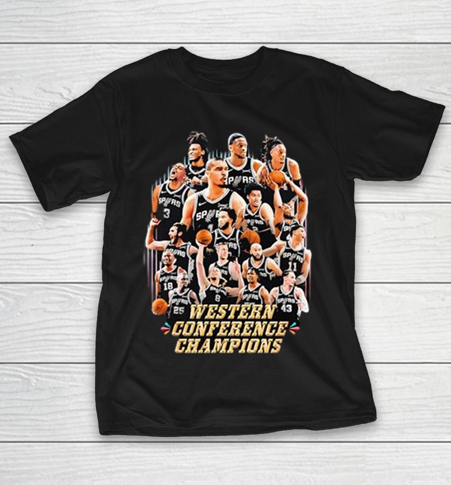 Keldon Johnson Jeremy Sochan Devin Vassell San Antonio Spurs Nba Western Conference Champions Shirts 1 Keldon Johnson Jeremy Sochan Devin Vassell San Antonio Spurs Nba Western Conference Champions Shirts